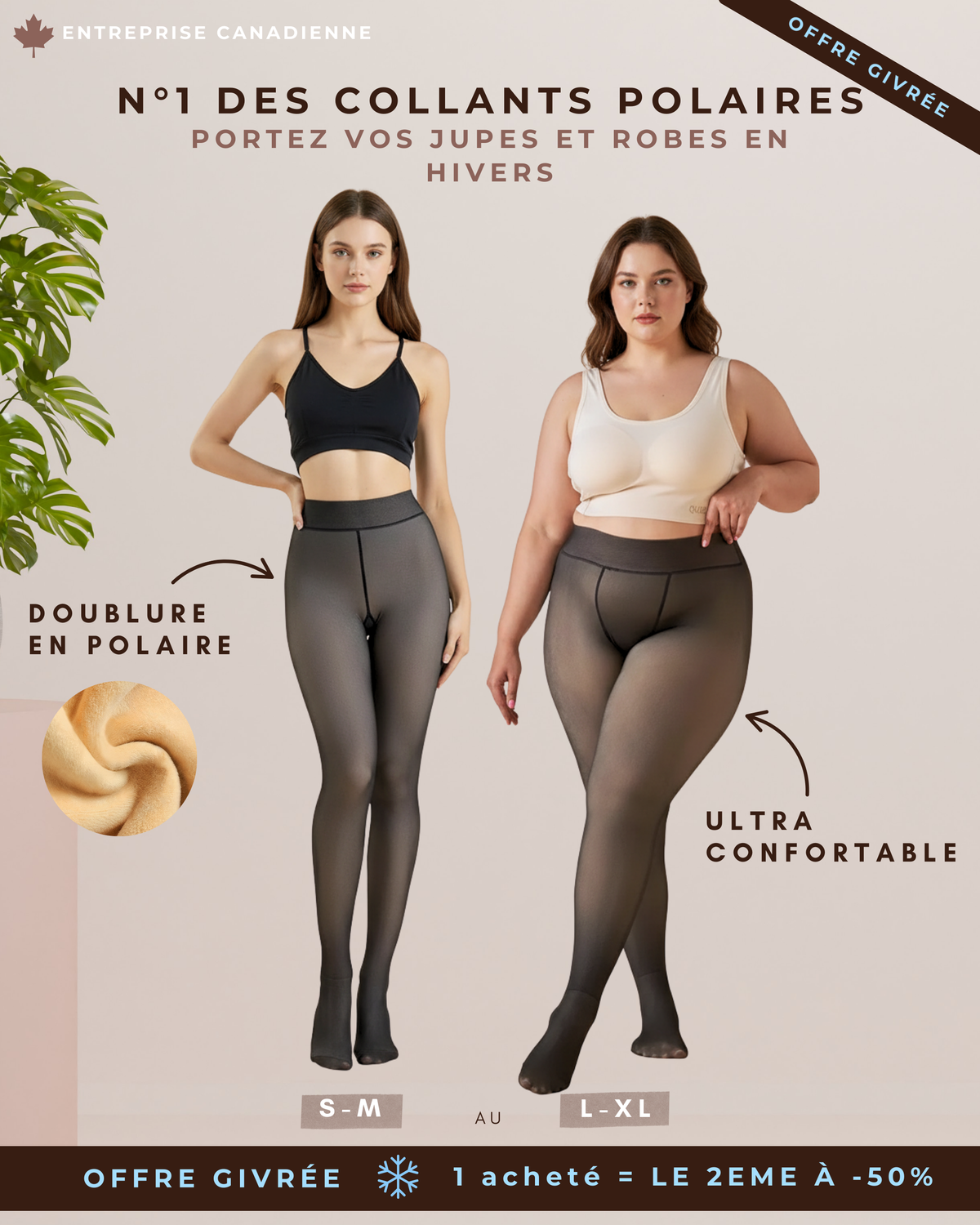 Collants polaires effet transparent