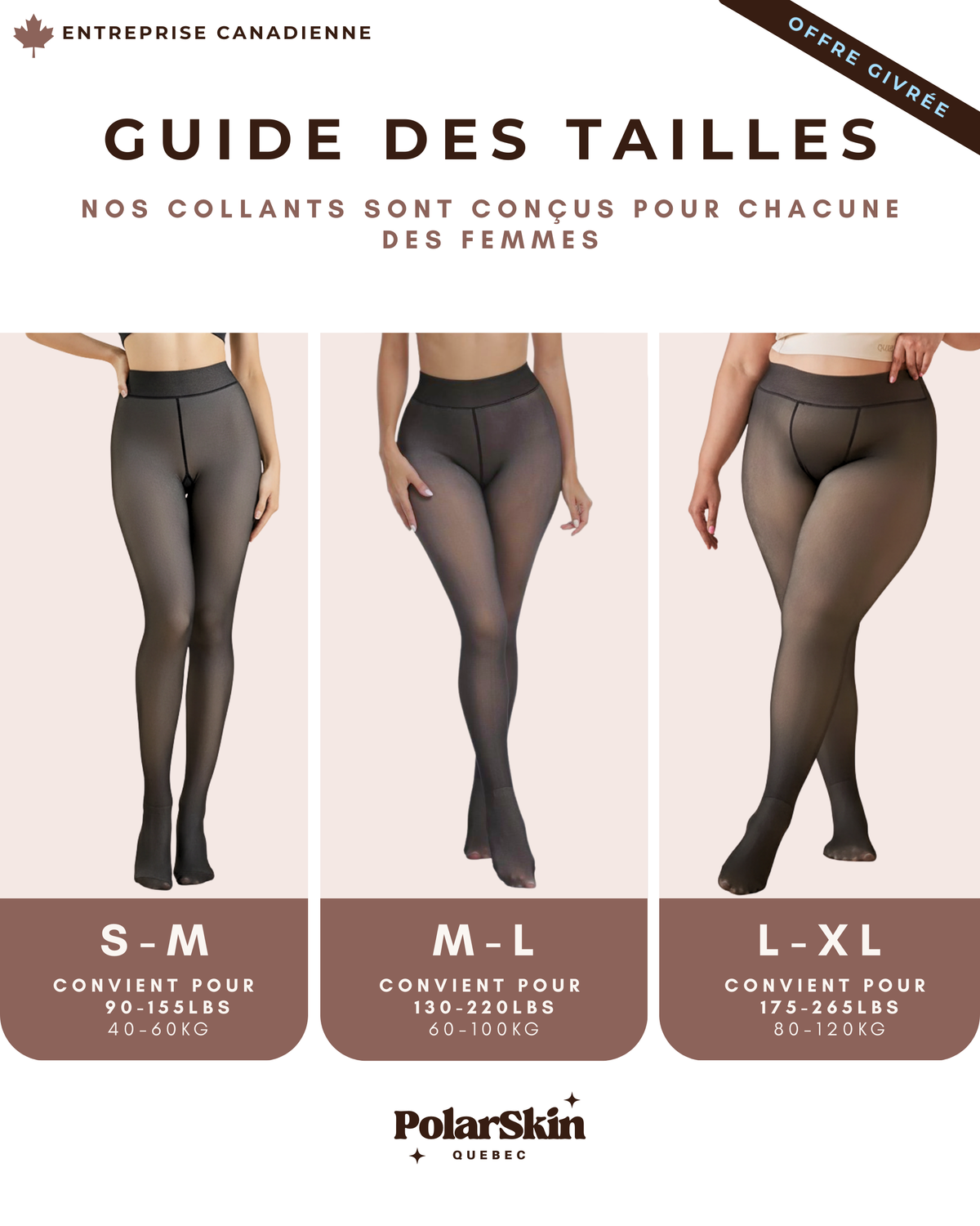 Collants polaires effet transparent