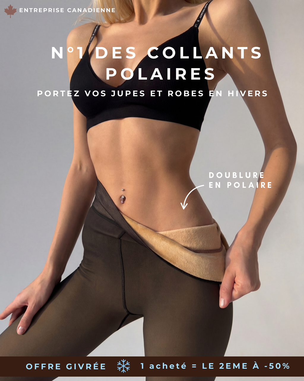 Collants polaires effet transparent
